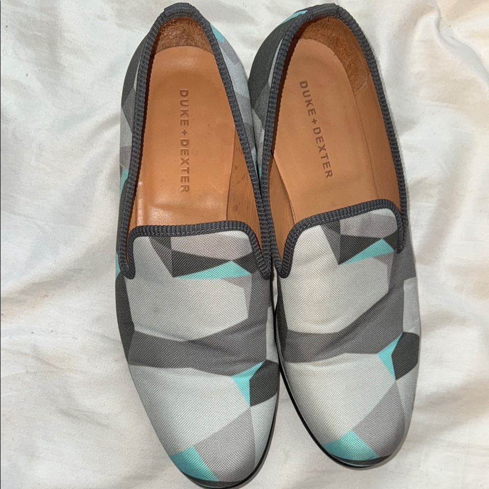 Duke + Dexter Geometric Canvas Loafers men’s 10